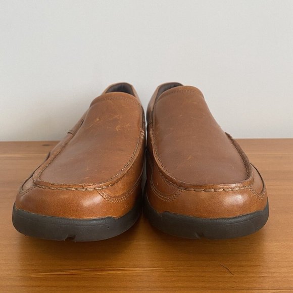 Rockport Adiprene by Adidas Men's Size US13 Wide Leather Tan Loafer Comfort Shoe - Picture 2 of 16